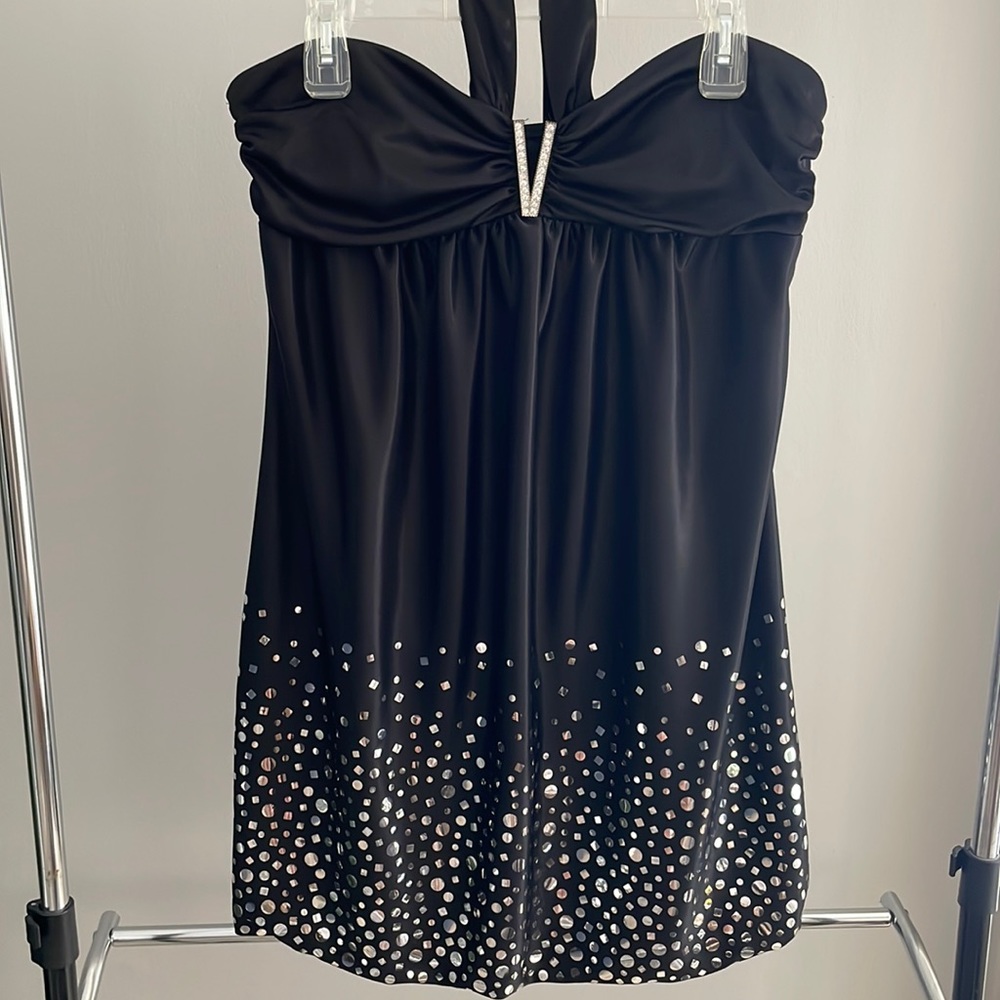 Black Halter Mini Dress